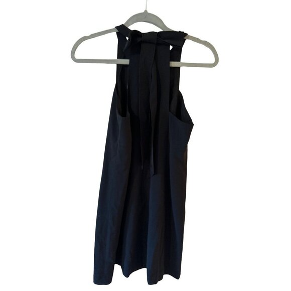 Ann Taylor black lined halter dress size 2 twee whimsigoth 90s office lbd - Picture 2 of 8